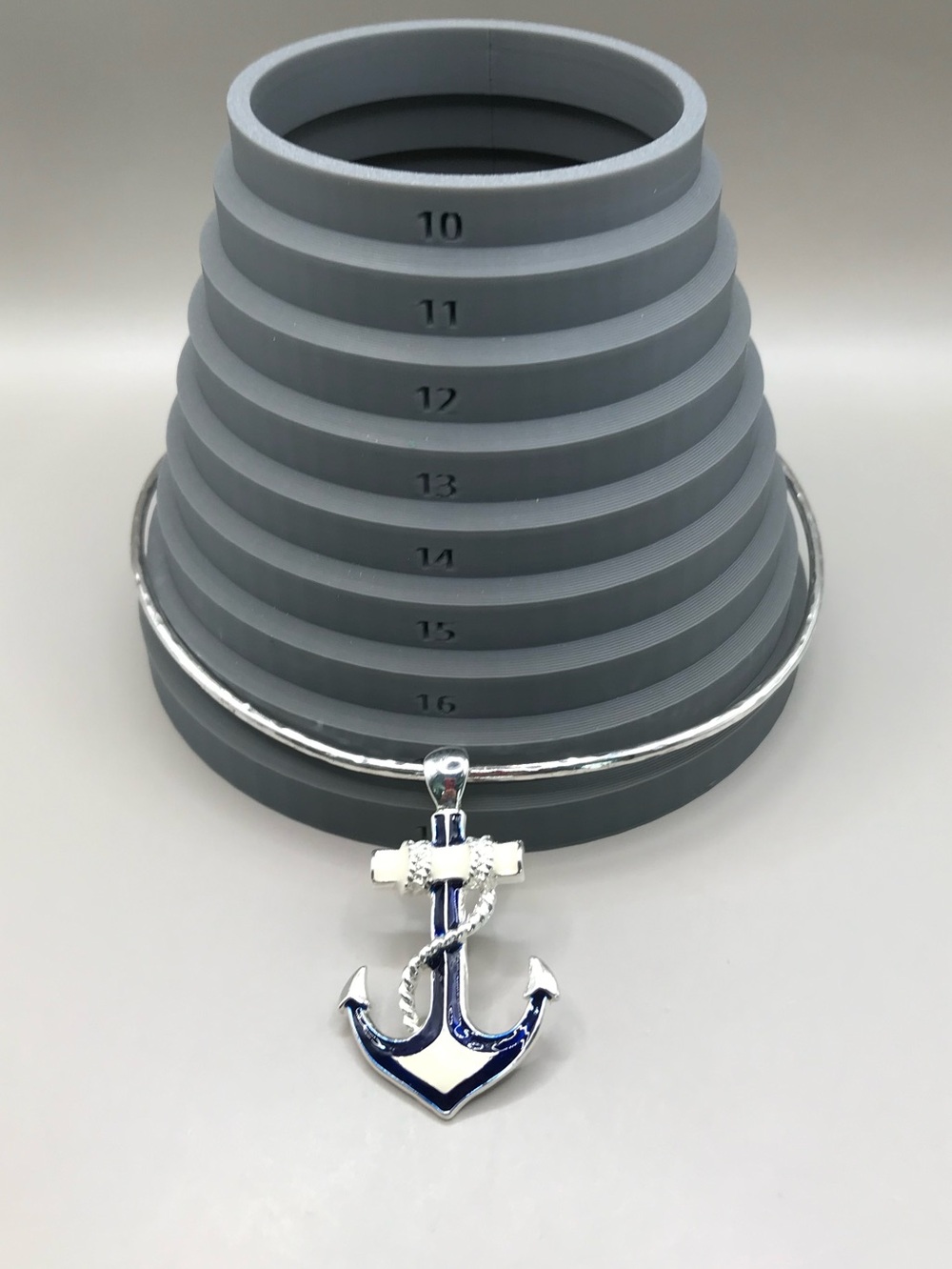 RLM “Robert Lee Morris” Silver-Tone Torque Paired with Anchor Pendant - Picture 6 of 6